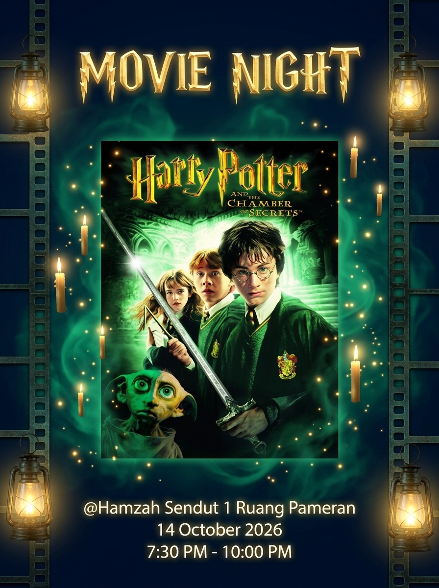 Poster for MOVIE NIGHT Harry Potter and the Chamber of Secrets