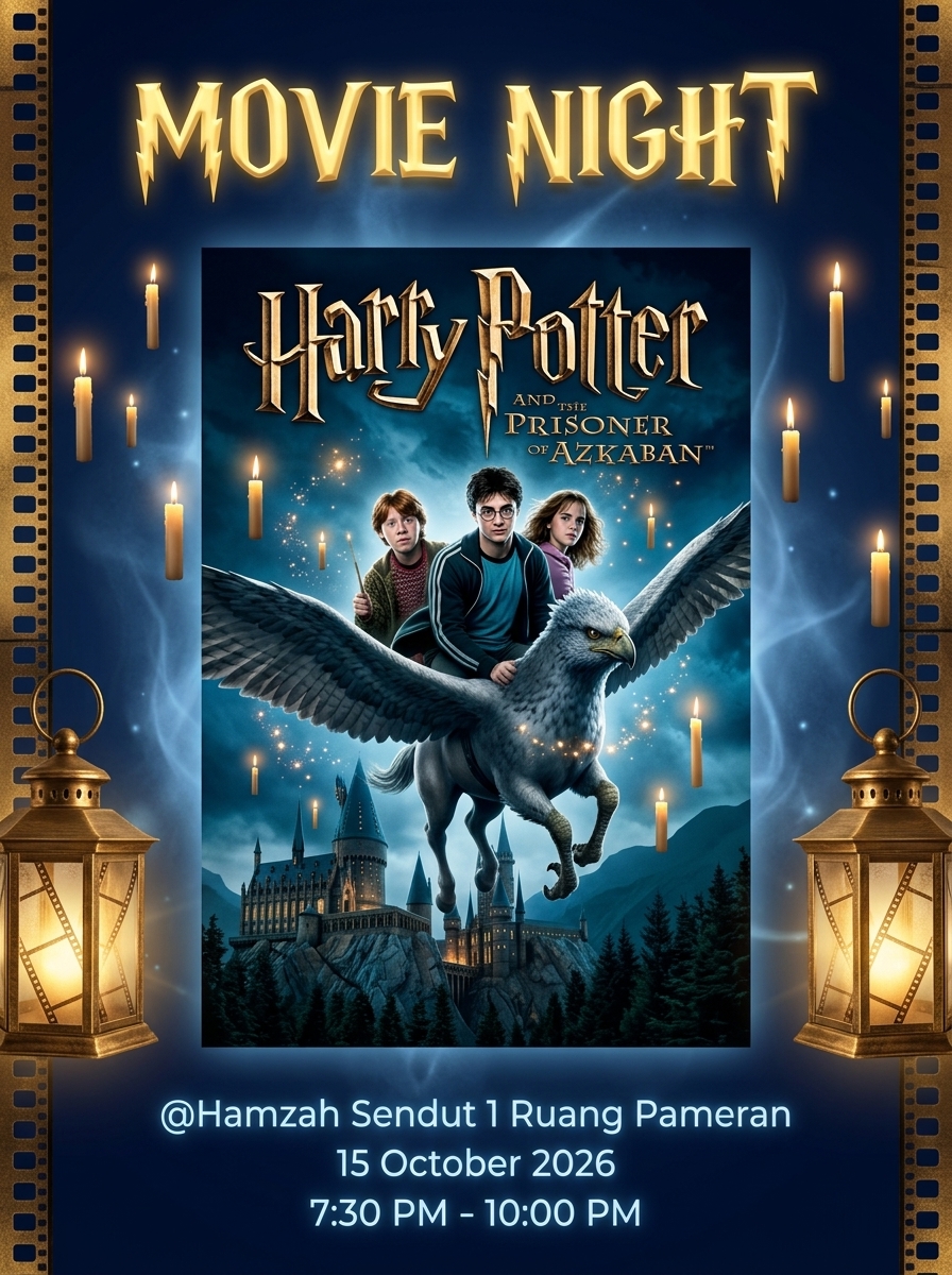 Poster for MOVIE NIGHT Harry Potter and the Prisoner of Azkaban